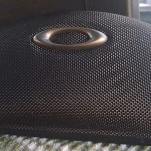 Oakley Sunglasses Case Black With Silver O And Zipper Opening Durable Hard Case